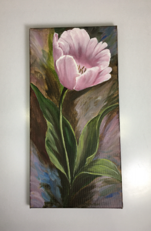 Blush Tulip  Acrylic Painting 