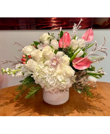 Blushing Angel Floral Arrangement in Laguna Niguel, CA | Reher's Fine Florals And Gifts