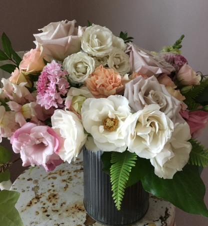 Blushing Bloom Tin Arrangement