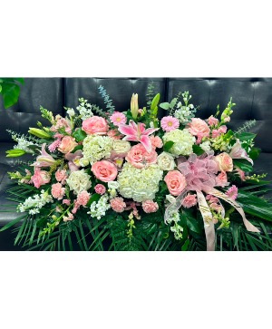 Blushing Blooma Casket cover
