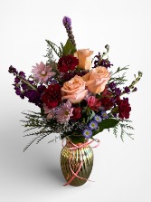 Blushing Blooms Vase Arrangement 