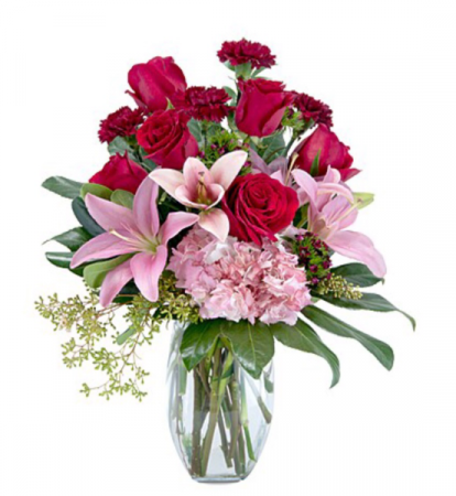 Blushing blooms Vase
