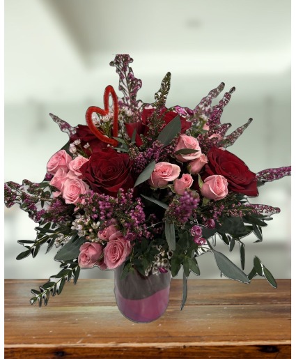 Blushing Blooms Vase Arrangement