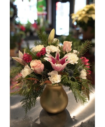Blushing Celebration Locally Grown Lilies  in South Milwaukee, WI | PARKWAY FLORAL INC.