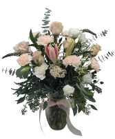 Blushing Elegance Vase Arrangement