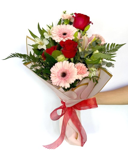 Blushing Endearment Wrapped Bouquet