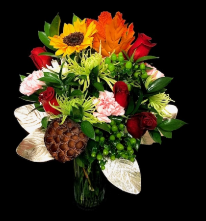 Blushing Fall Pink Floral in Fall Design