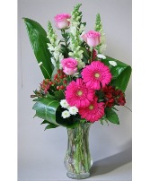 Blushing Garden Elegance by Art and Flowers  Vase in Murrells Inlet, South Carolina | Art & Flowers