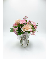 Blushing Grace  Light Pink Rose Bouquet 