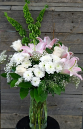 Blushing Lilies vase