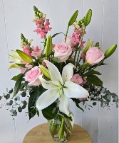 Blushing Lily Bouquet Flower Arrangement