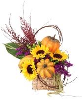 BLOOMING PUMPKIN PATCH FLORAL DESIGN 