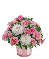 Blushing Pink Gem Flower Arrangement