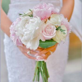 Blushing Pinks and White Hand Tied Bouquet 