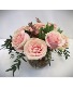 BLUSHING ROMANCE ROSES VASED