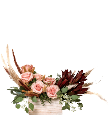 Blushing Rose Arrangement in Aberdeen, SD | THE BOSTON FERN