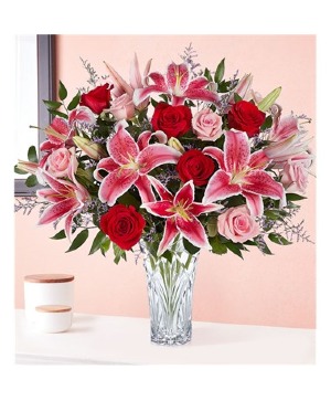  Blushing Rose & Lily Bouquet 