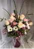 Blushing Rose Vase Arrangement 