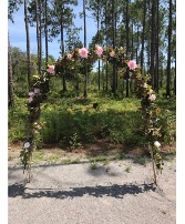 Blushing roses Arch Ceremony