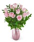 Blushing Rosy Swirls Flower Arrangement