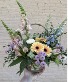 Blushing Skies Basket Arrangement