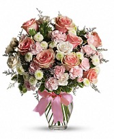 Blushing Valentine A beautiful and soft pastel floral arrangement
