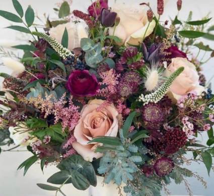 Blush/lavender/purple Bridal  Wedding Bouquet 
