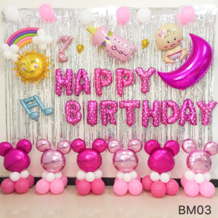 BM02 Happy Birthday Balloom Wall