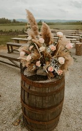 Boho Whiskey Barrel Wedding