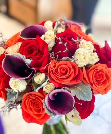 Bold and Bright Bridal Bouquet