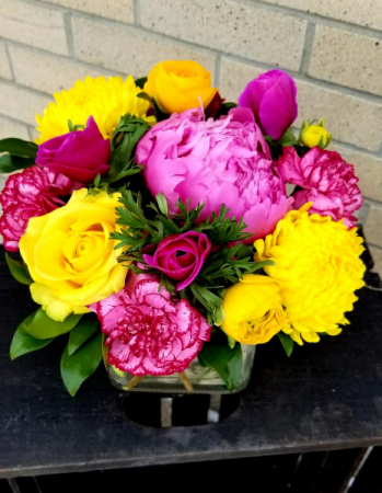 bold and bright cube arrangement 