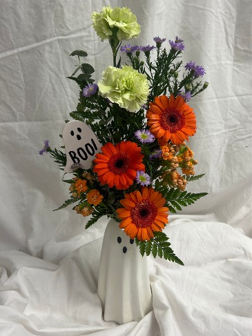 Boo Vase vased- one sided in Columbus, IN | The Red Poppy Flowers and Gifts