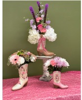 Boot Arrangement Vase