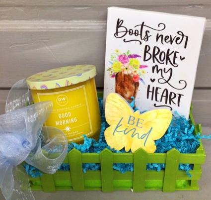 Boots Never Broke My Heart Gift Basket