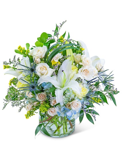 Bossa Nova Blues Flower Arrangement