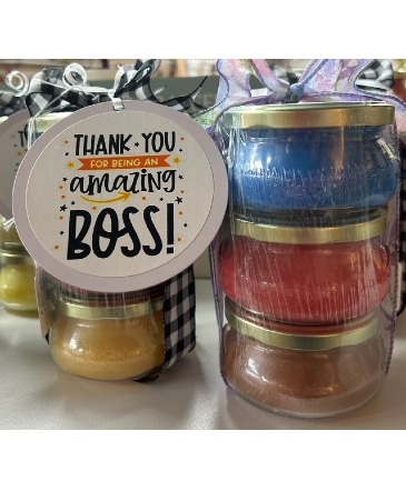 Boss's Trio Assorted 1 Wick Soy Blend Candles in Plainview, TX | Kan Del's Floral, Candles & Gifts