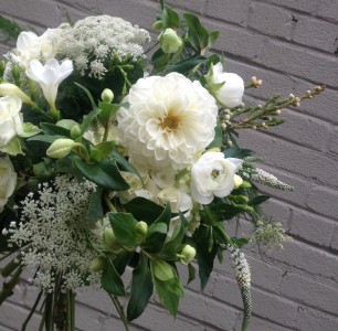 Botany Boho Monochromatic Handtied Bouquet