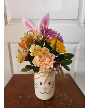 Boucing Bunny Arrangement Vase
