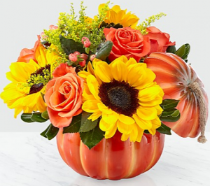 Bounitful Bouquet Pumpkin Container