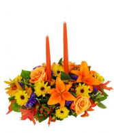 Bountiful Blessings  Double Candle Centerpiece