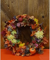 Bountiful Harvest Artificial Wreath