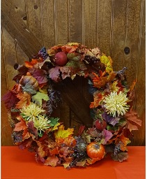 Bountiful Harvest Artificial Wreath