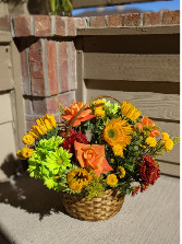 Bountiful Harvest Basket Fresh Flowers