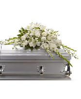 bountiful memories casket spray casket  flowers