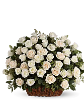Bountiful Rose Basket  sympathy arrangement