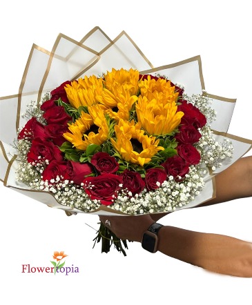 Sunny Hand-Tied Bouquet Mother's Day Flower in Miami, FL | FLOWERTOPIA