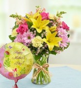 Bouquet and Balloon for Mom