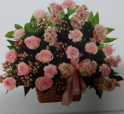 bouquet en cesta # 11 rosas