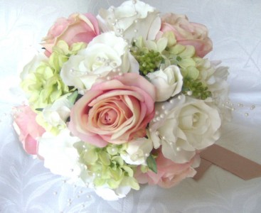Bouquet for a Bride or Bridesmade  Very soft and elegant , can be made larger or smaller...price will vary due to size