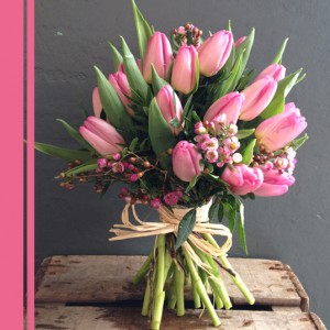 Monochromatic Tulips Hand-tie Bouquet